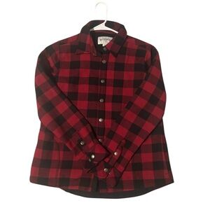 Orvis Red and Black Plaid Shirt